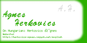 agnes herkovics business card